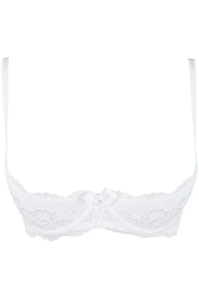 Soutien-gorge ouvert blanc V-9821 par Axami