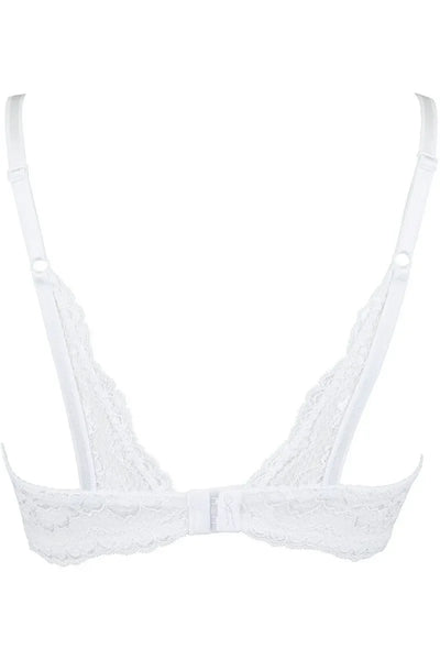 Soutien-gorge ouvert blanc V-9821 par Axami