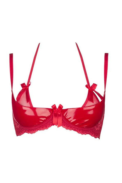 Soutien-gorge ouvert Rouge V-6481 (85D) par Axami