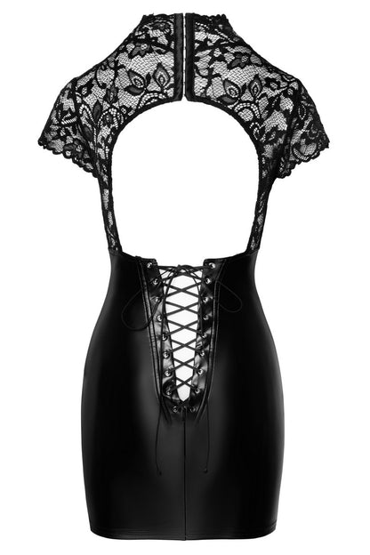 Robe duo wetlook-dentelle - LUXURY ALLEY dessous