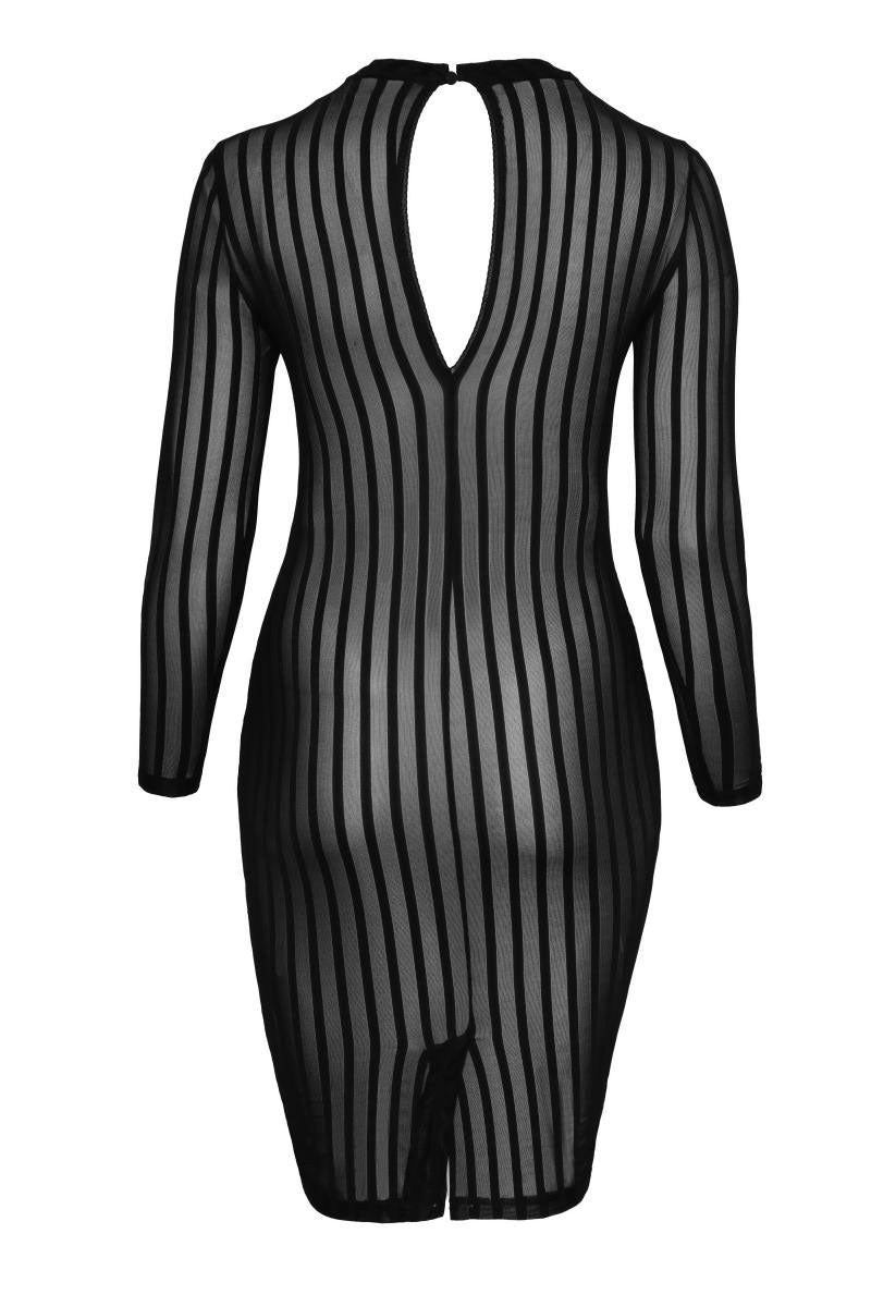 Robe transprente rayée F270 par Noir Handmade