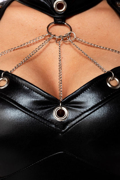 Robe wetlook & chains par Saresia