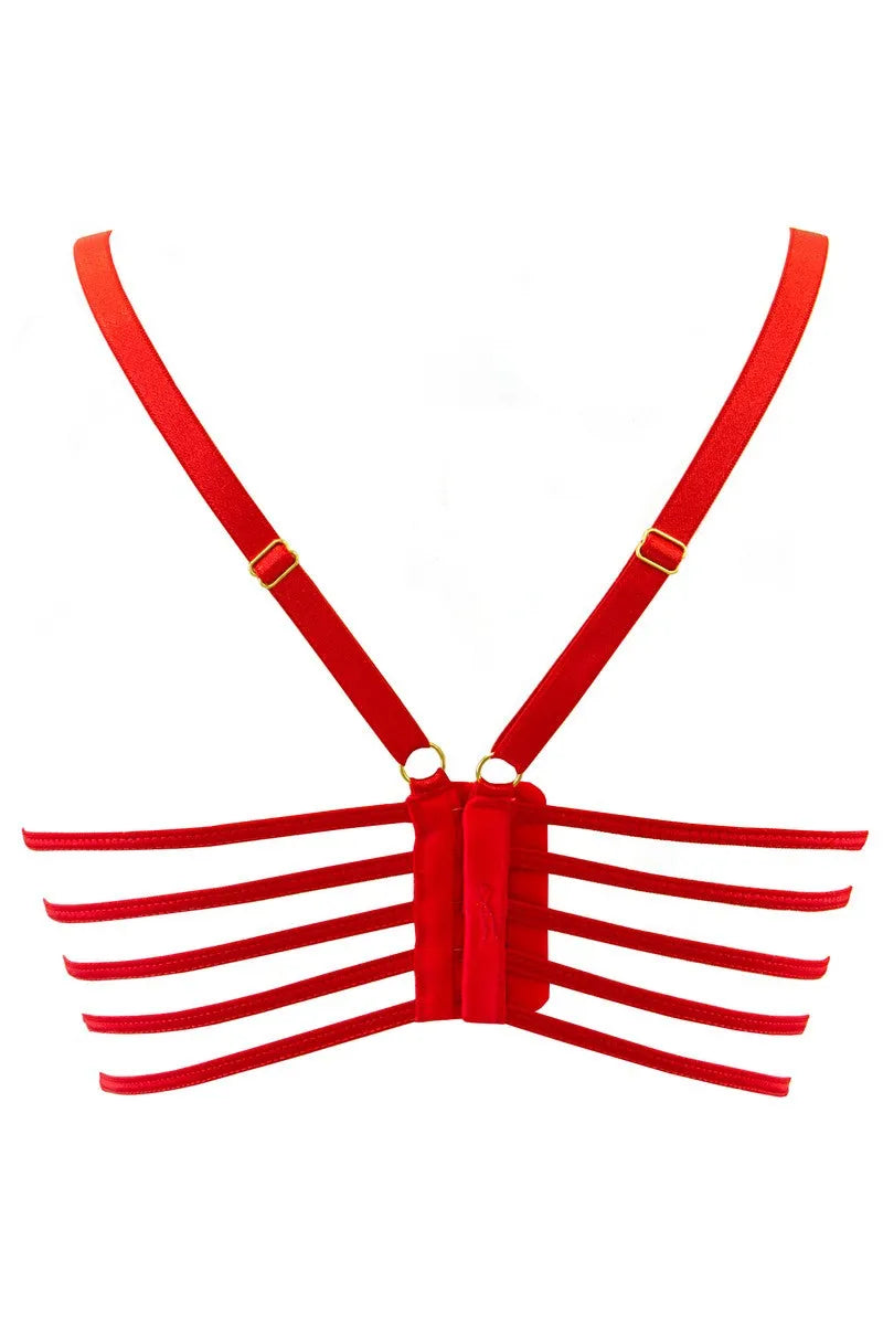 Semi-corset rouge V-10071 par Axami