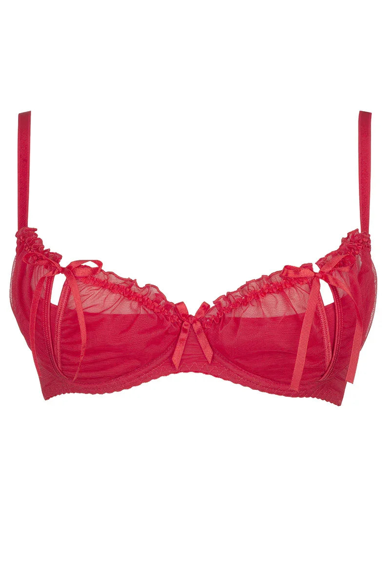 Soutien-gorge ouvert Magenta V-6441 (95B) par Axami