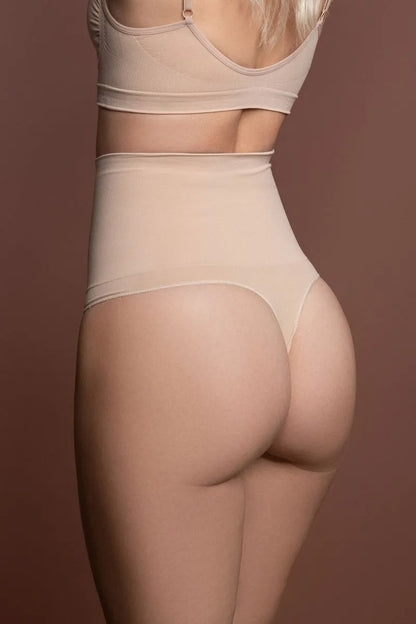 String taille haute sans couture beige - LUXURY ALLEY dessous