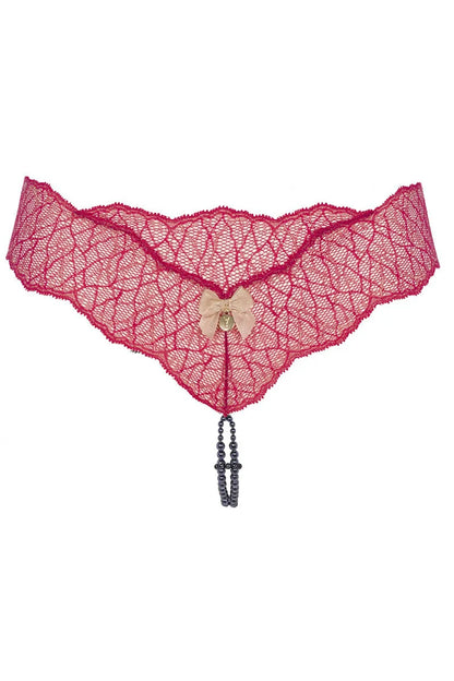 String Sydney Dark double rouge - LUXURY ALLEY dessous