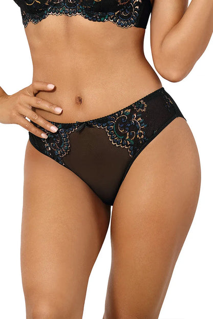 Culotte bleu & or V-10383 - LUXURY ALLEY dessous