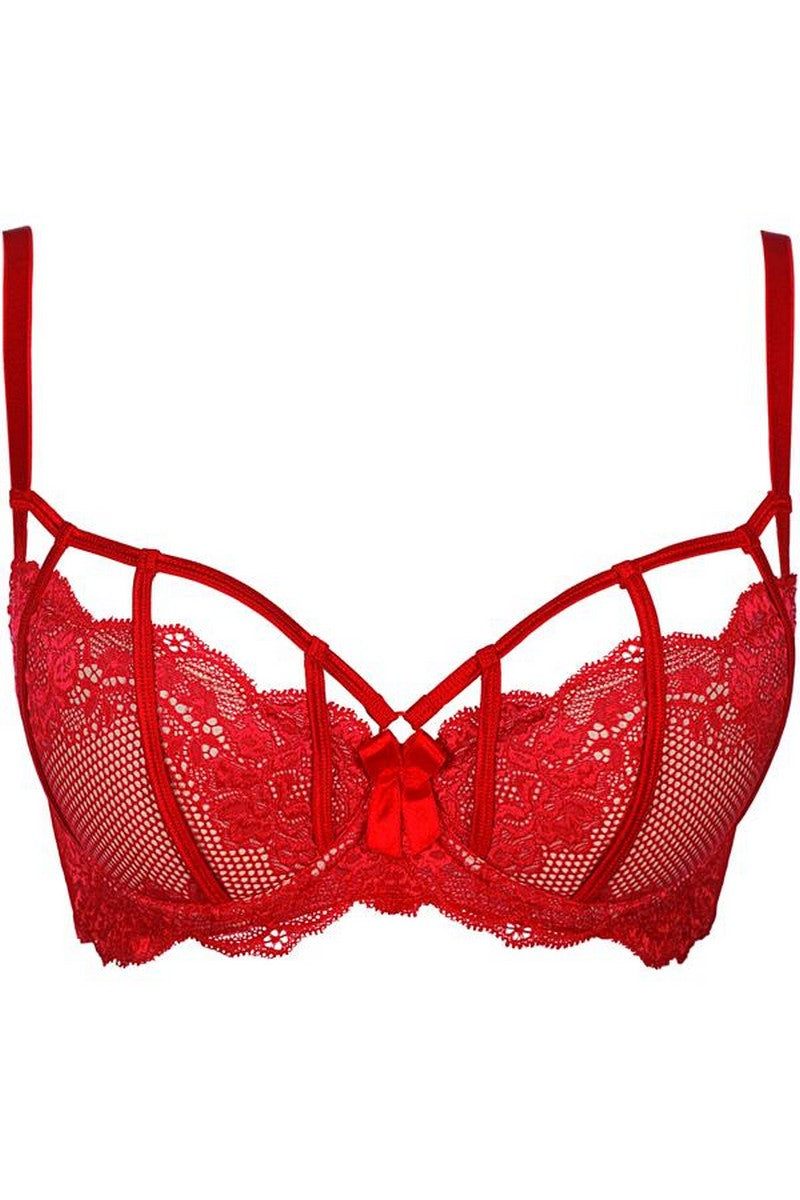 Soutien-gorge rouge V-8981 - LUXURY ALLEY dessous