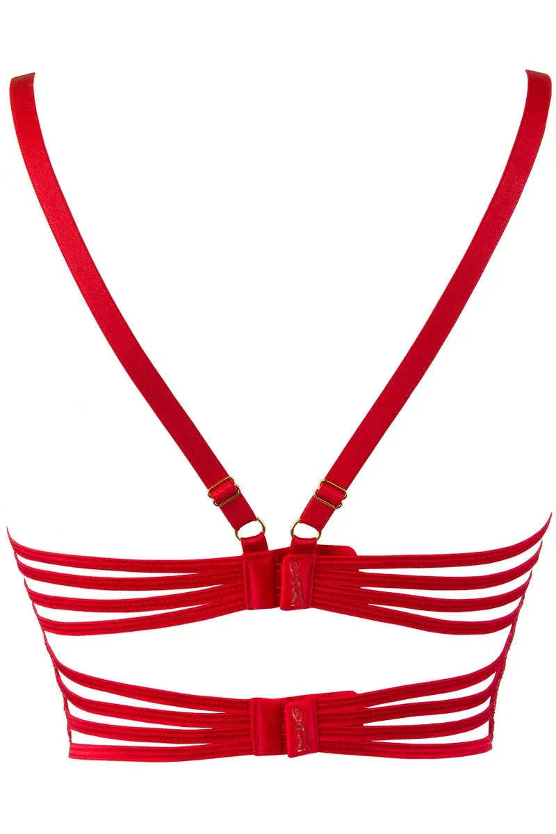 Soutien-gorge rouge V-9581 - LUXURY ALLEY dessous